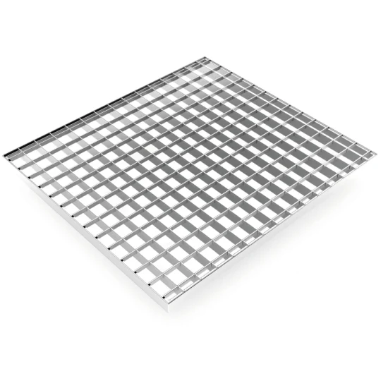 Struttura del pavimento in grigliato saldato con maglia 30 x 100, morsetti per griglia in acciaio zincato, traversa quadrata attorcigliata, copertura del fossato della pavimentazione